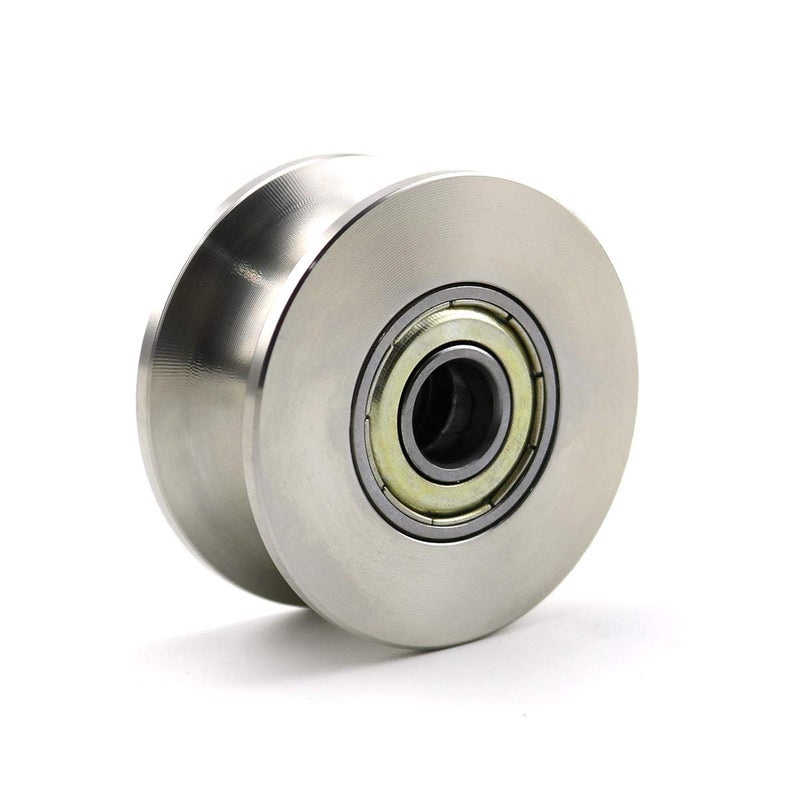 Heyous U Groove Stainless Steel Silent Pulley - 600LB, Silver Tone - Image 1